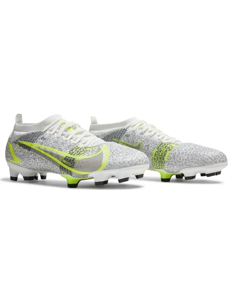 Бутсы Nike Mercurial Vapor 14 Pro FG 'Metallic Silver Volt' — изображение 8 из 8, белый