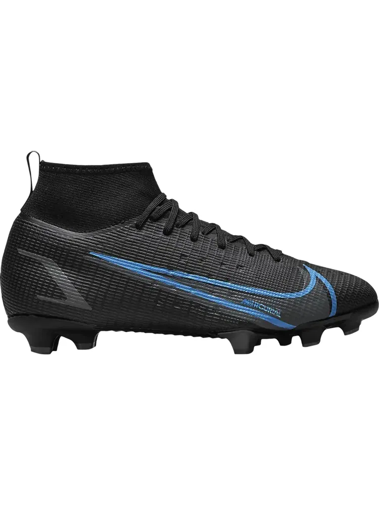 Бутсы Nike Mercurial Superfly 8 Pro FG GS 'Black Photo Blue' — изображение 1 из 1, черный
