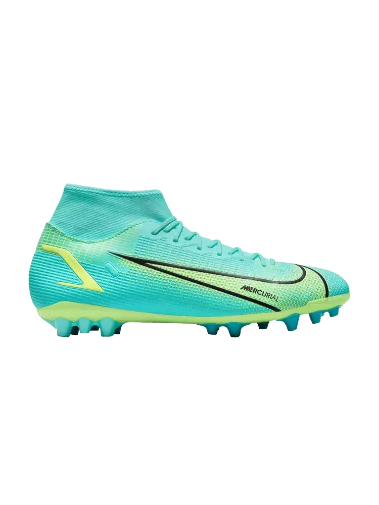Бутсы Nike Mercurial Superfly 8 Academy AG 'Dynamic Turquoise Lime Glow' — изображение 1 из 1, лайм