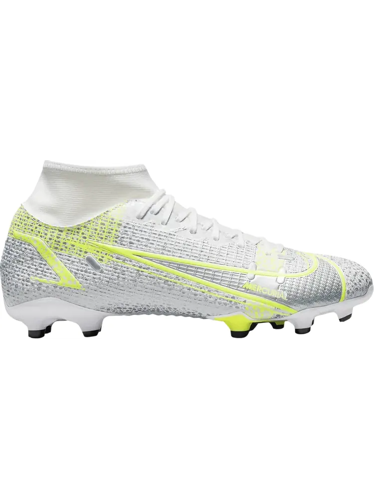 Бутсы Nike Mercurial Superfly 8 Academy MG 'Metallic Silver Volt' — изображение 1 из 1, белый