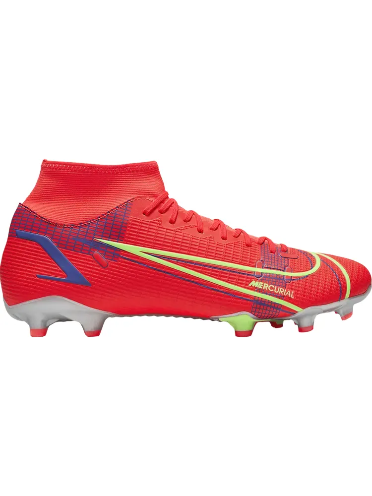 Бутсы Nike Mercurial Superfly 8 Academy MG 'Bright Crimson Indigo Burst' — изображение 1 из 1, оранжевый