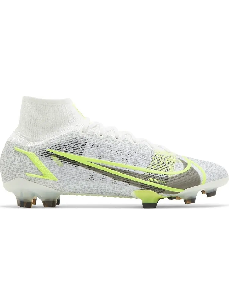 Бутсы Nike Mercurial Superfly 8 Elite FG 'White Volt' — изображение 1 из 8, белый