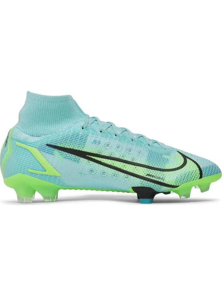 Бутсы Nike Mercurial Superfly 8 Elite FG 'Dynamic Turquoise Lime Glow' — изображение 1 из 8, синий