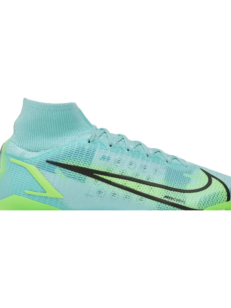 Бутсы Nike Mercurial Superfly 8 Elite FG 'Dynamic Turquoise Lime Glow' — изображение 2 из 8, синий