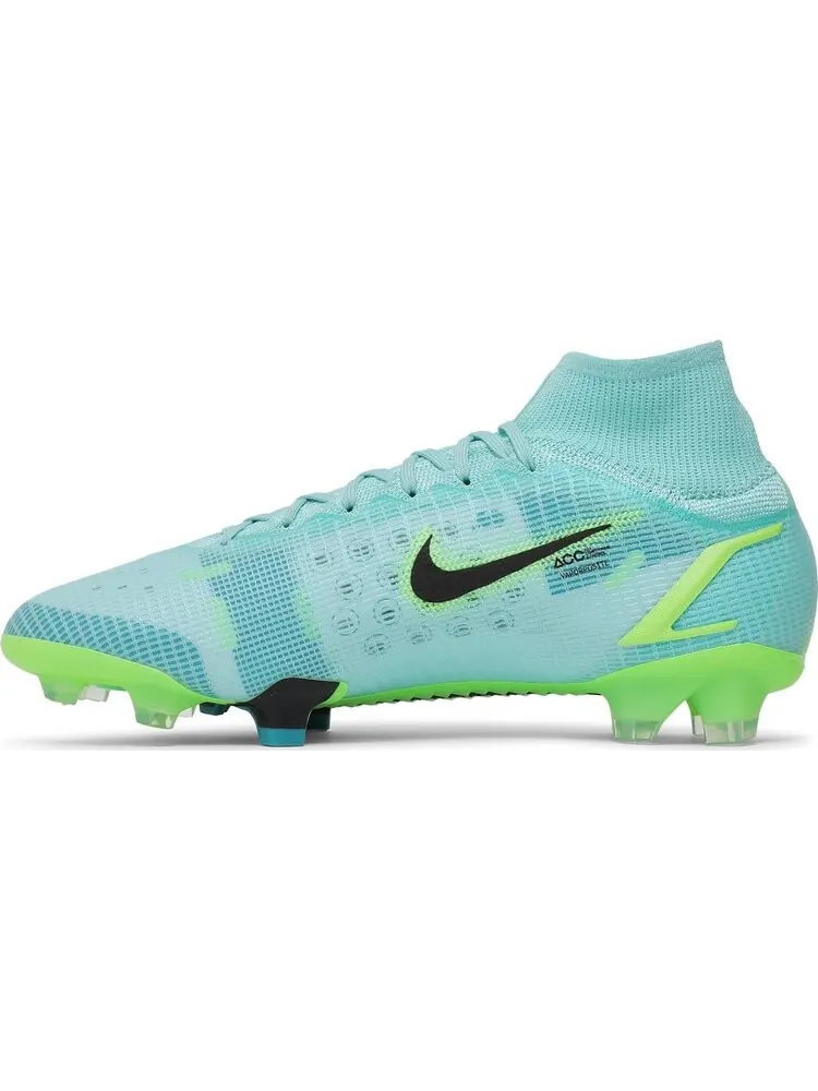 Бутсы Nike Mercurial Superfly 8 Elite FG 'Dynamic Turquoise Lime Glow' — изображение 3 из 8, синий
