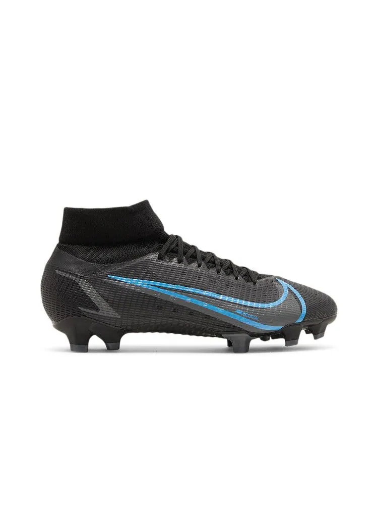 Бутсы Nike Mercurial Superfly 8 Pro FG 'Black Photo Blue' — изображение 2 из 9, черный/серый/черный