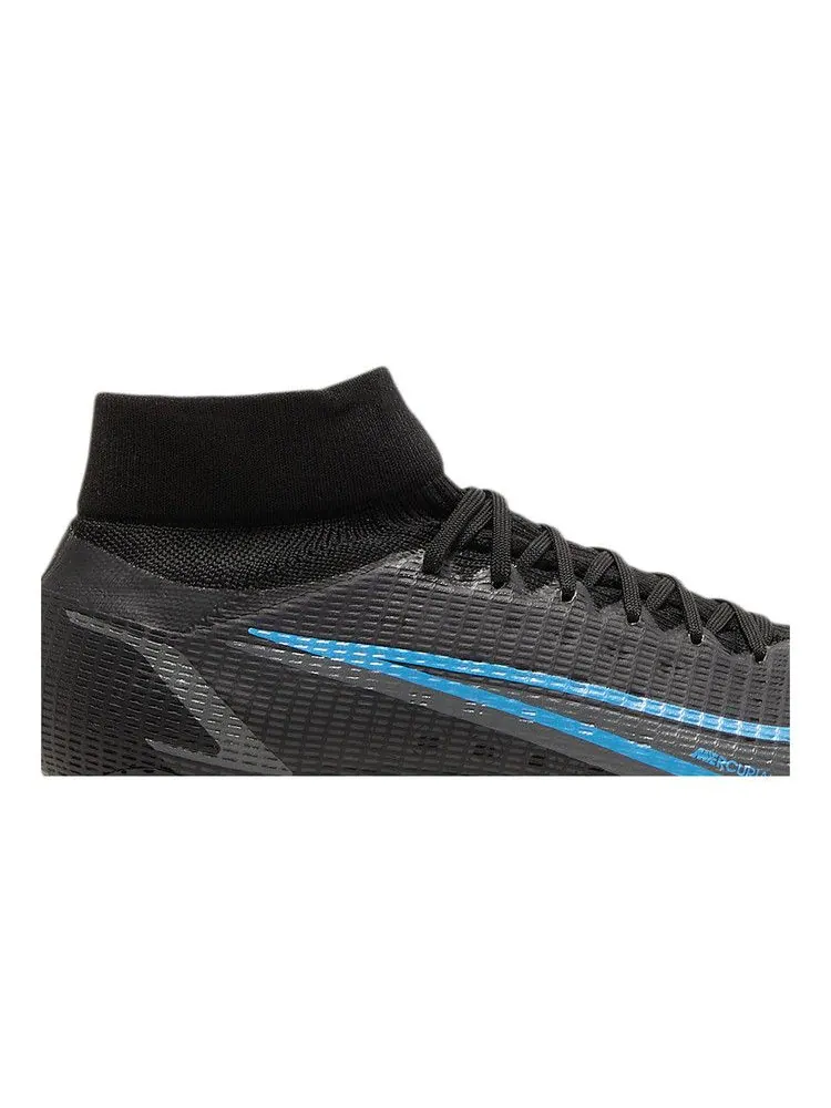 Бутсы Nike Mercurial Superfly 8 Pro FG 'Black Photo Blue' — изображение 3 из 9, черный/серый/черный
