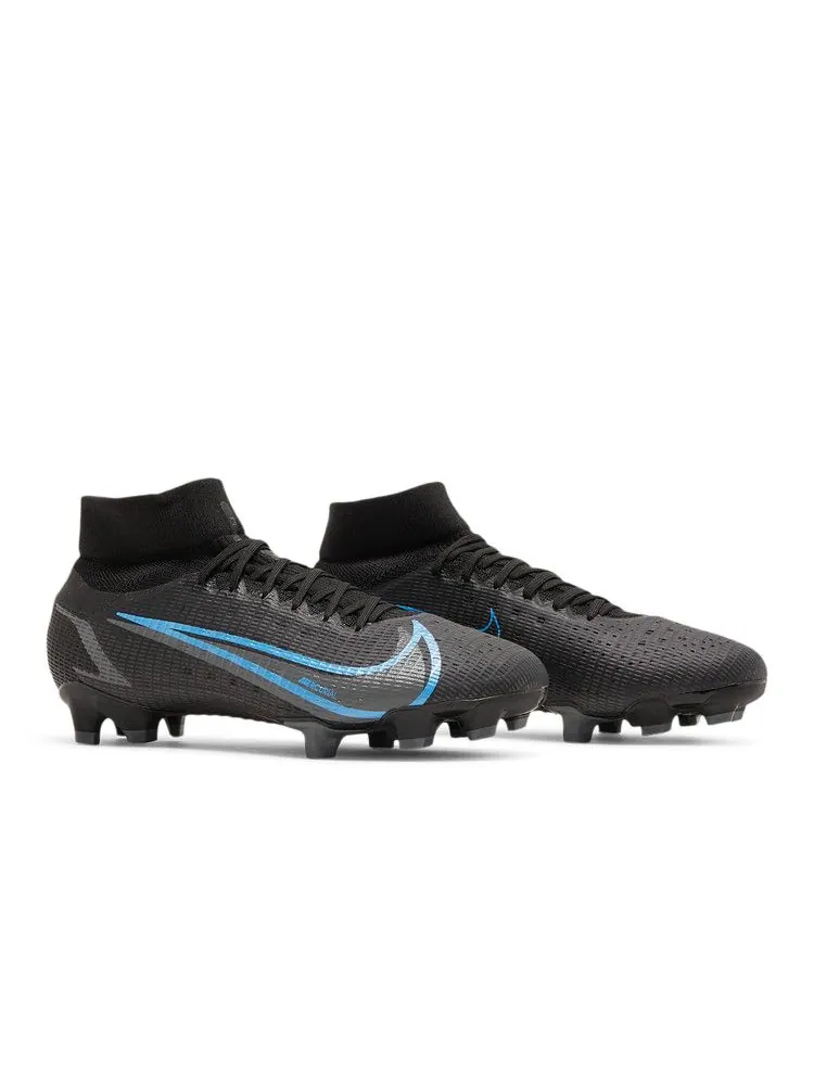 Бутсы Nike Mercurial Superfly 8 Pro FG 'Black Photo Blue' — изображение 9 из 9, черный/серый/черный