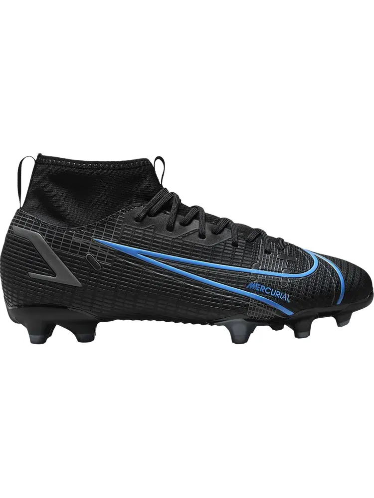 Бутсы Nike Mercurial Superfly 8 Academy MG GS 'Black Photo Blue' — изображение 1 из 1, черный