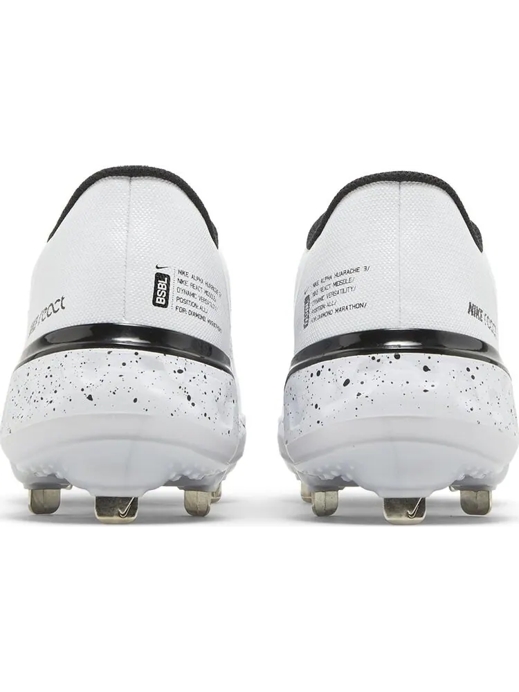 Бутсы Nike Alpha Huarache Elite 3 Low 'White Grey' — изображение 5 из 7, белый