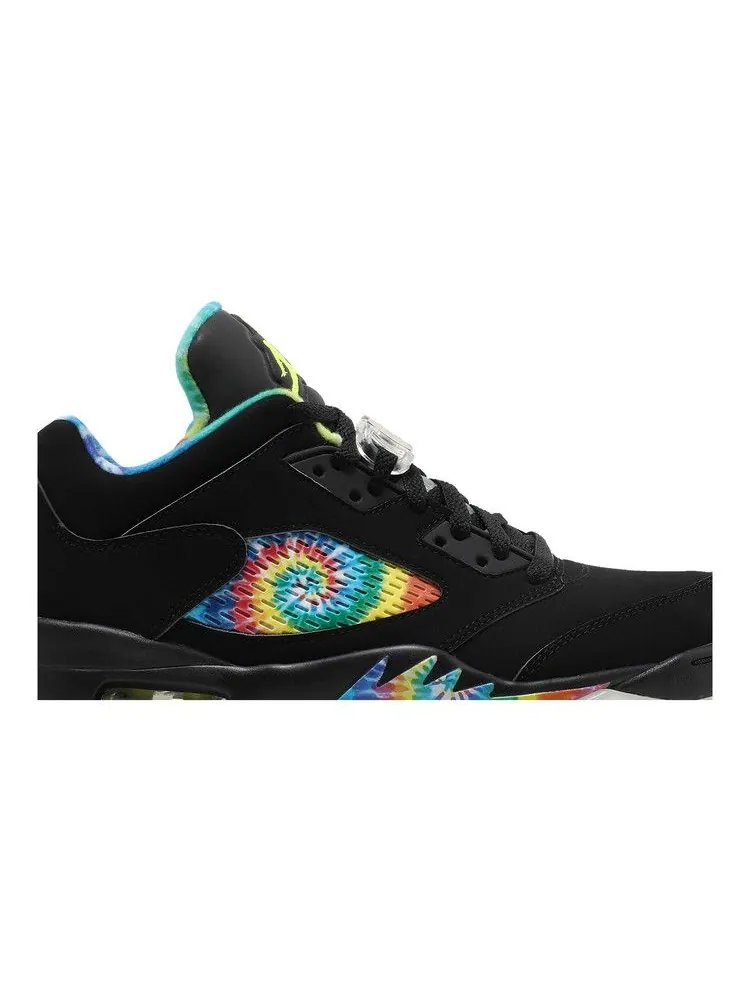 Бутсы Air Jordan Air Jordan 5 Low Golf 'Peace & Love - Black' — изображение 3 из 9, черный/белый