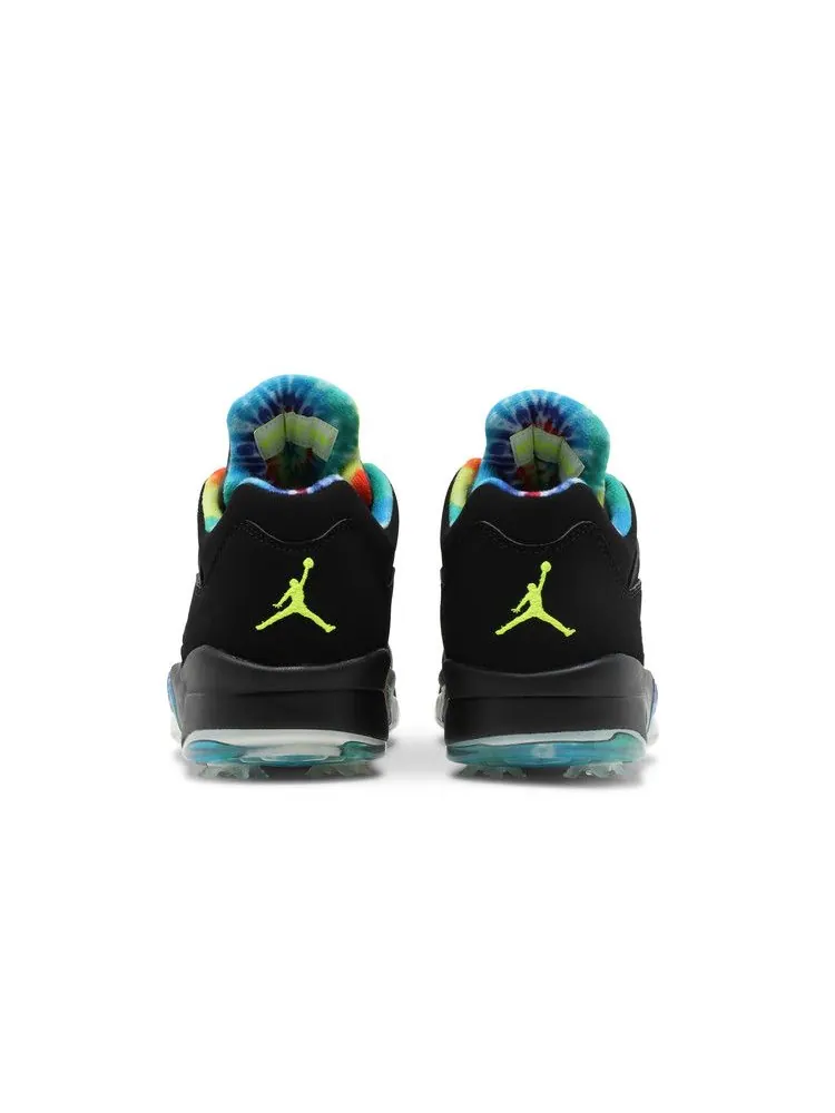Бутсы Air Jordan Air Jordan 5 Low Golf 'Peace & Love - Black' — изображение 7 из 9, черный/белый
