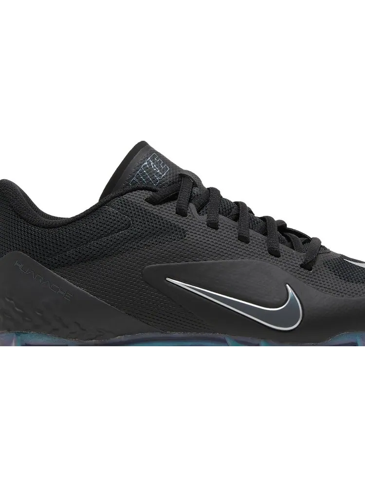 Бутсы Nike Alpha Huarache 8 Pro 'Black Metallic Silver' — изображение 2 из 8, черный