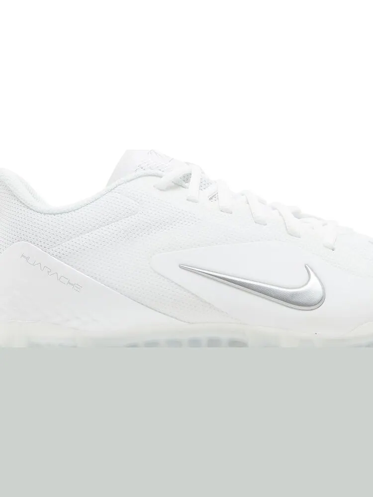 Бутсы Nike Alpha Huarache 8 Pro 'White Metallic Silver' — изображение 2 из 8, белый
