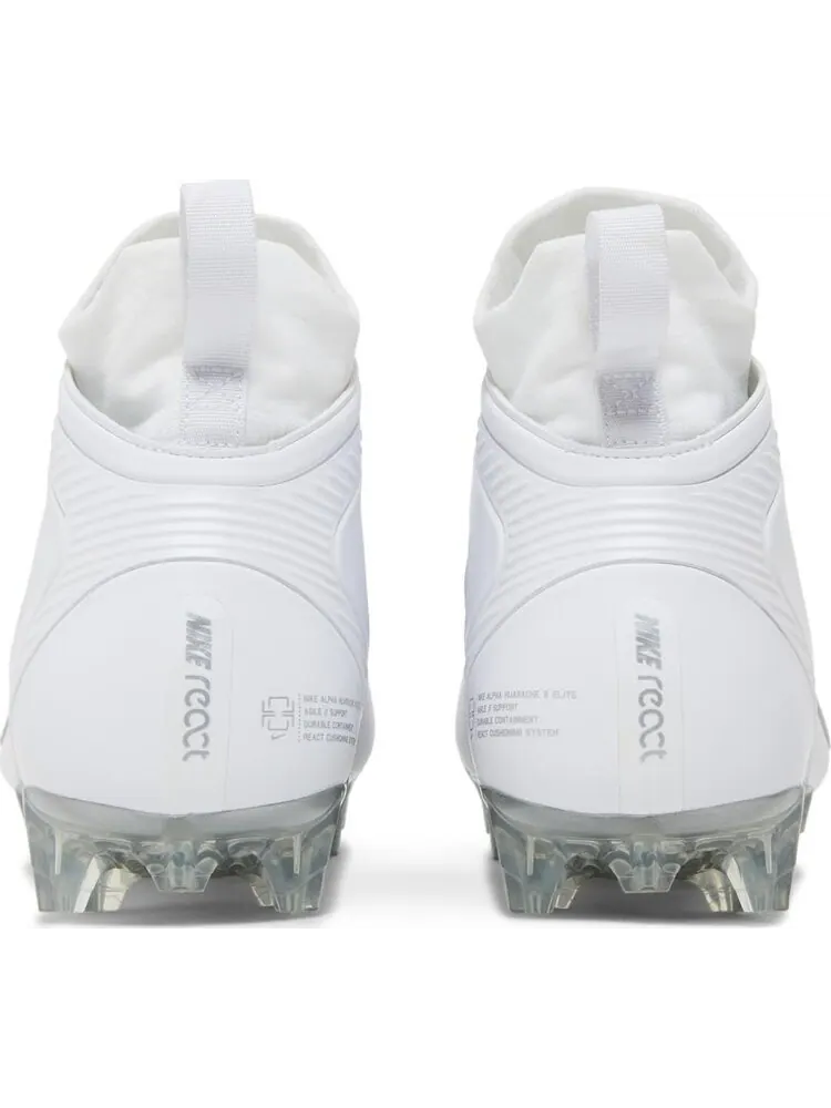 Бутсы Nike Alpha Huarache 8 Elite 'White Metallic Silver' — изображение 6 из 8, белый