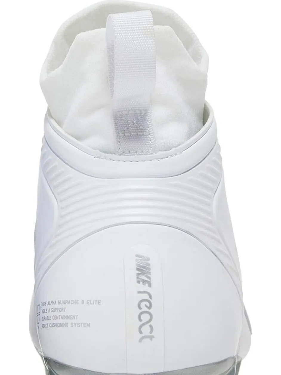 Бутсы Nike Alpha Huarache 8 Elite 'White Metallic Silver' — изображение 7 из 8, белый
