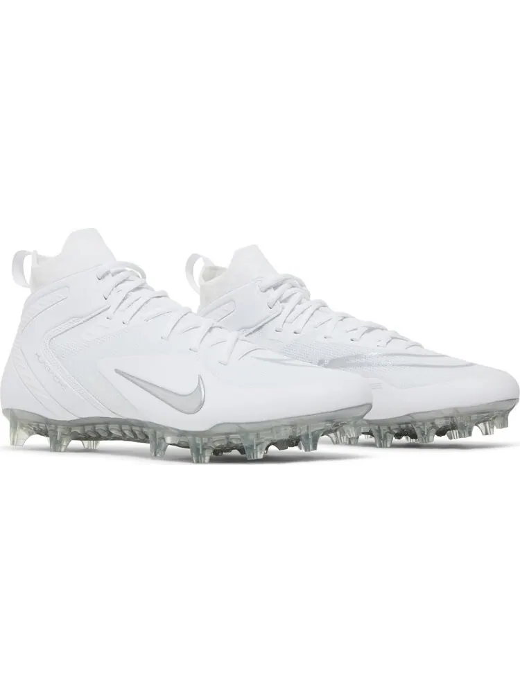 Бутсы Nike Alpha Huarache 8 Elite 'White Metallic Silver' — изображение 8 из 8, белый