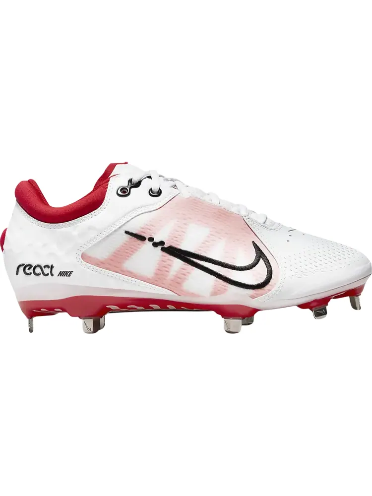 Бутсы Nike Wmns Hyperdiamond 4 Elite 'White University Red' — изображение 1 из 1, белый