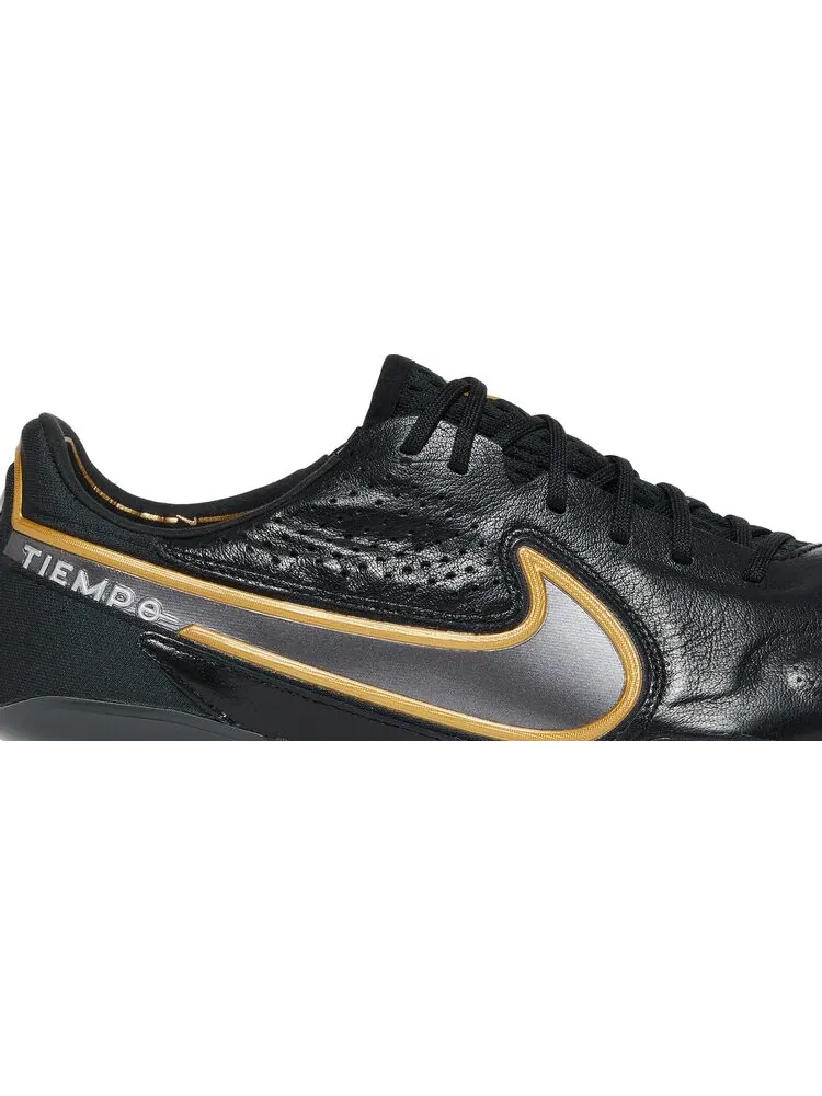Бутсы Nike Tiempo Legend 9 Elite FG 'Black Metallic Gold' — изображение 2 из 8, черный