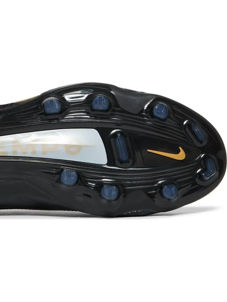 Бутсы Nike Tiempo Legend 9 Elite FG 'Black Metallic Gold' — изображение 5 из 8, черный