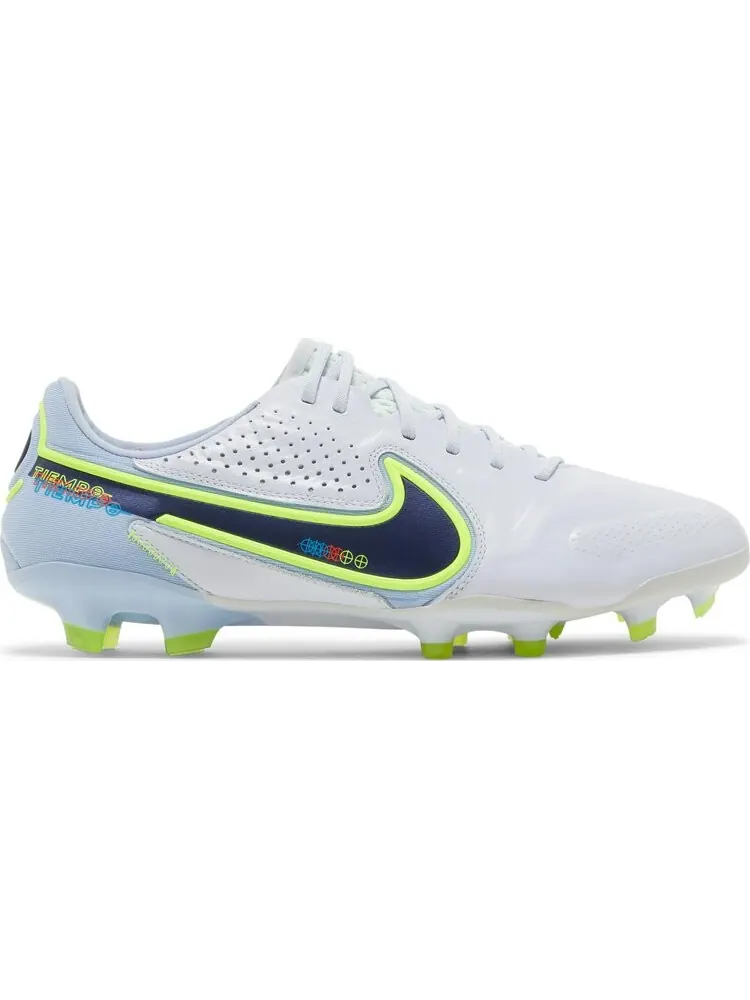 Бутсы Nike Tiempo Legend 9 Elite FG 'Grey Blackened Blue' — изображение 1 из 8, серый