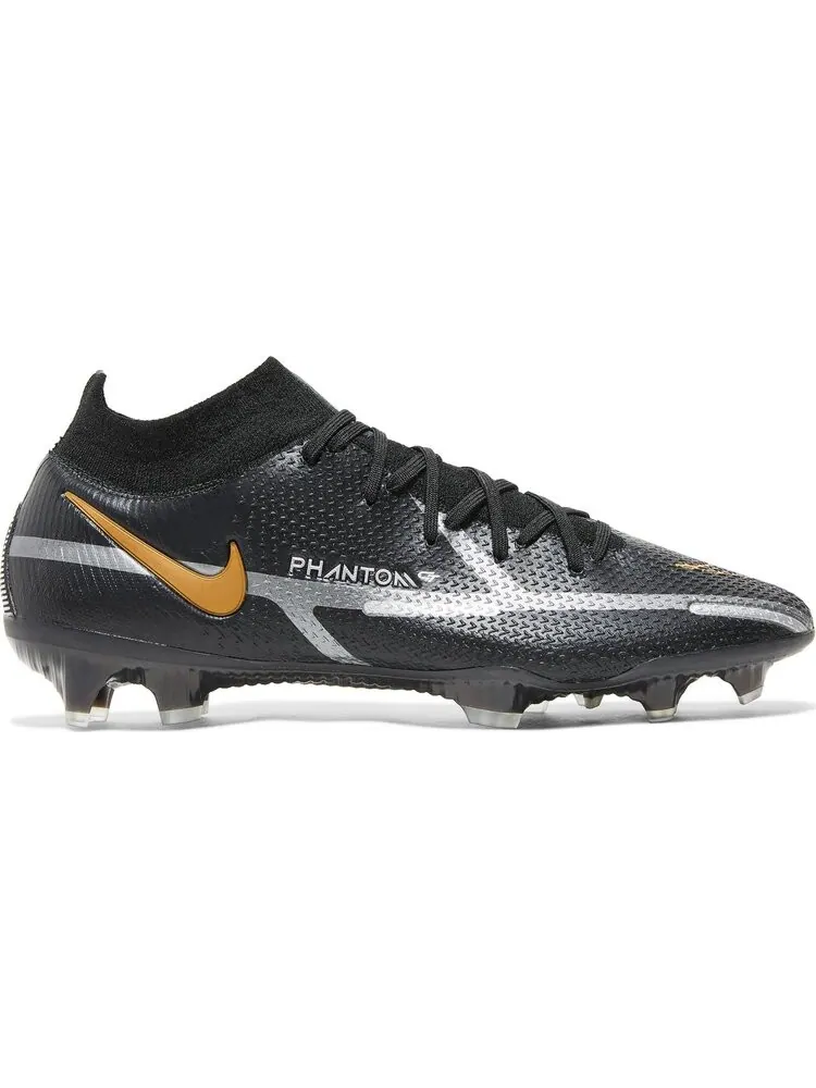 Бутсы Nike Phantom GT2 DF Elite FG 'Black Metallic Gold' — изображение 1 из 8, черный