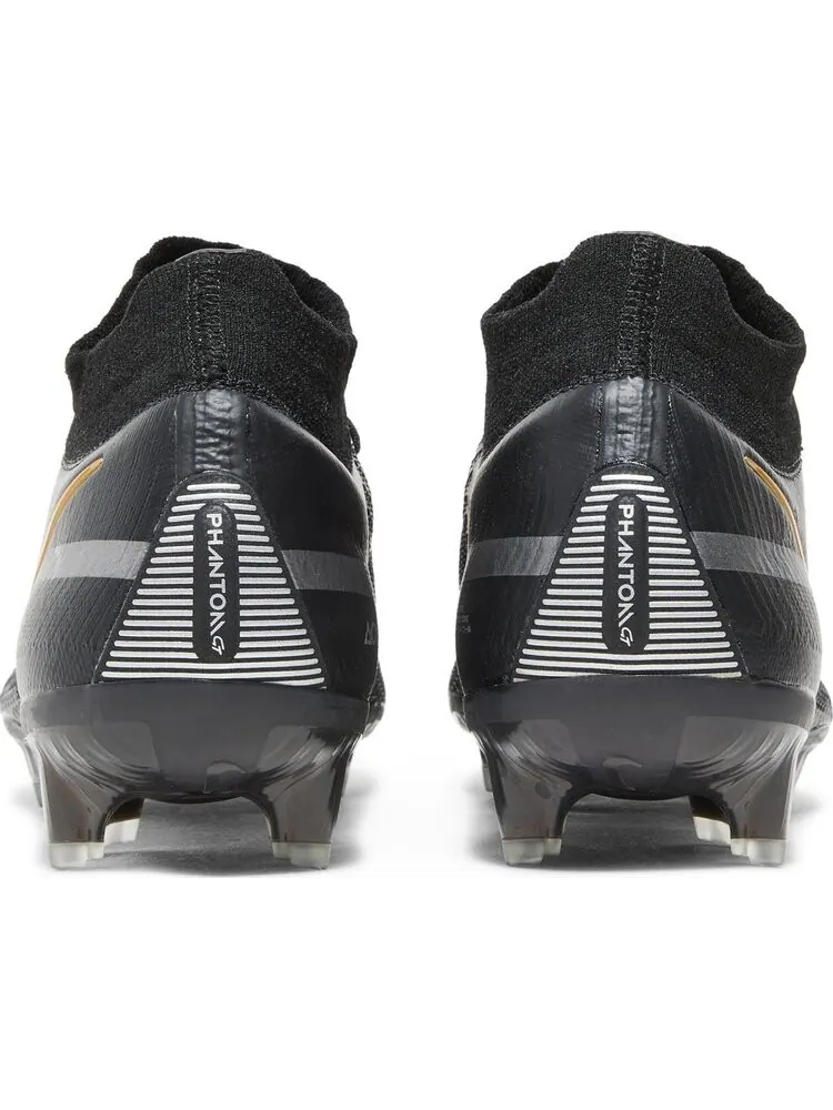 Бутсы Nike Phantom GT2 DF Elite FG 'Black Metallic Gold' — изображение 6 из 8, черный