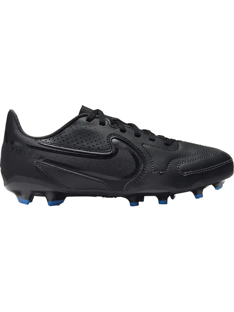 Бутсы Nike Tiempo Legend 9 Club MG GS 'Black Light Photo Blue' — изображение 1 из 1, черный