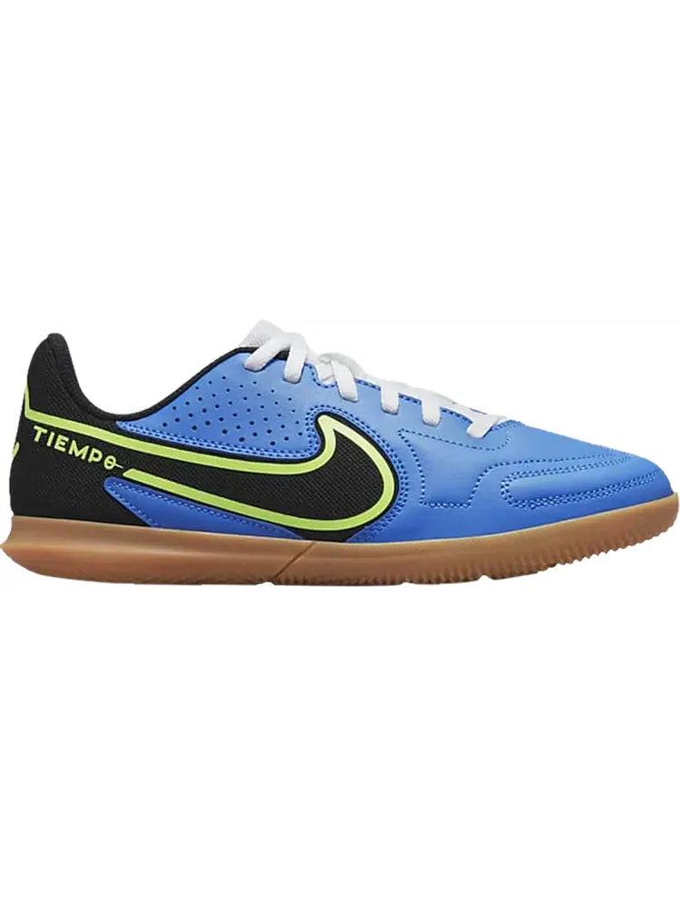 Бутсы Nike Tiempo Legend 9 Club IC GS 'Light Photo Blue Lime Glow' — изображение 1 из 1, синий