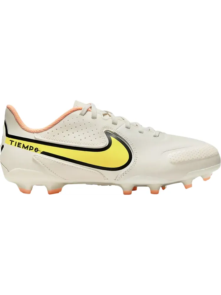 Бутсы Nike Tiempo Legend 9 Academy MG GS 'Phantom Yellow Strike' — изображение 1 из 1, белый