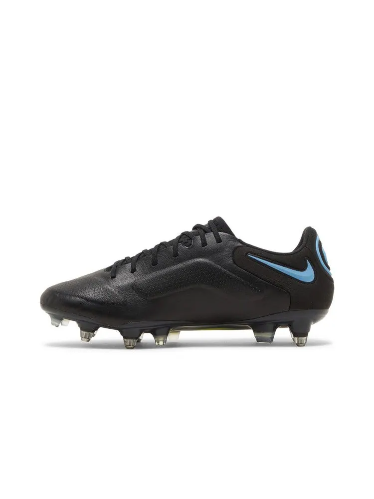 Бутсы Nike Tiempo Legend 9 Elite SG Pro AC 'Black Blue Hero' — изображение 4 из 9, черный/серый/черный