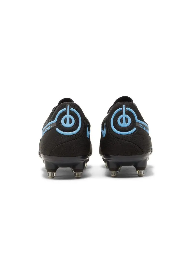 Бутсы Nike Tiempo Legend 9 Elite SG Pro AC 'Black Blue Hero' — изображение 7 из 9, черный/серый/черный
