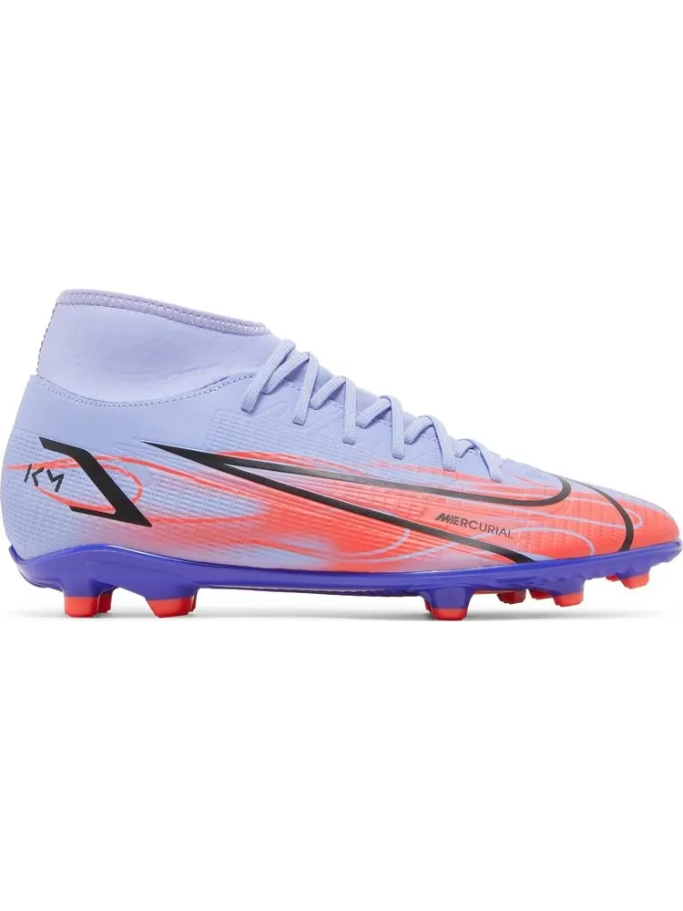 Бутсы Nike Kylian Mbappé x Mercurial Superfly 8 Club MG 'Flames' — изображение 1 из 8, фиолетовый