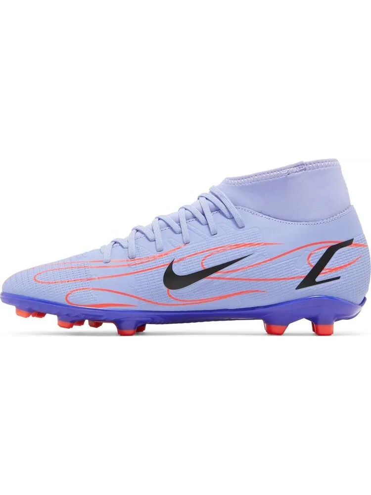 Бутсы Nike Kylian Mbappé x Mercurial Superfly 8 Club MG 'Flames' — изображение 3 из 8, фиолетовый