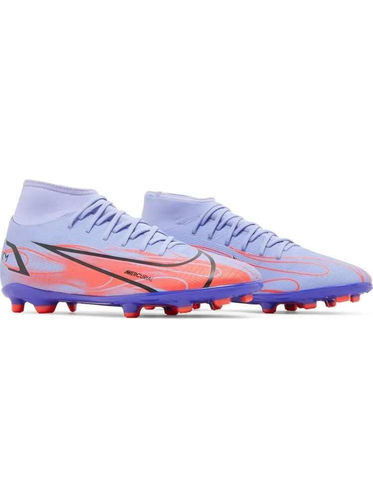 Бутсы Nike Kylian Mbappé x Mercurial Superfly 8 Club MG 'Flames' — изображение 8 из 8, фиолетовый