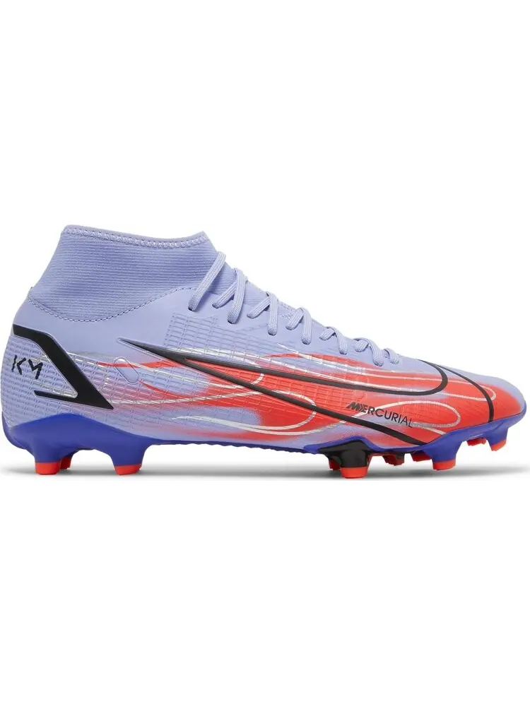Бутсы Nike Kylian Mbappé x Mercurial Superfly 8 Academy MG 'Flames' — изображение 1 из 8, фиолетовый