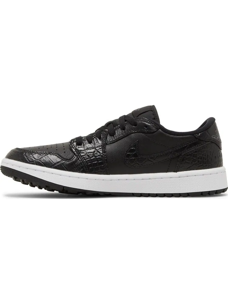 Бутсы Air Jordan 1 Low Golf Black Crocodile — изображение 2 из 7, черный