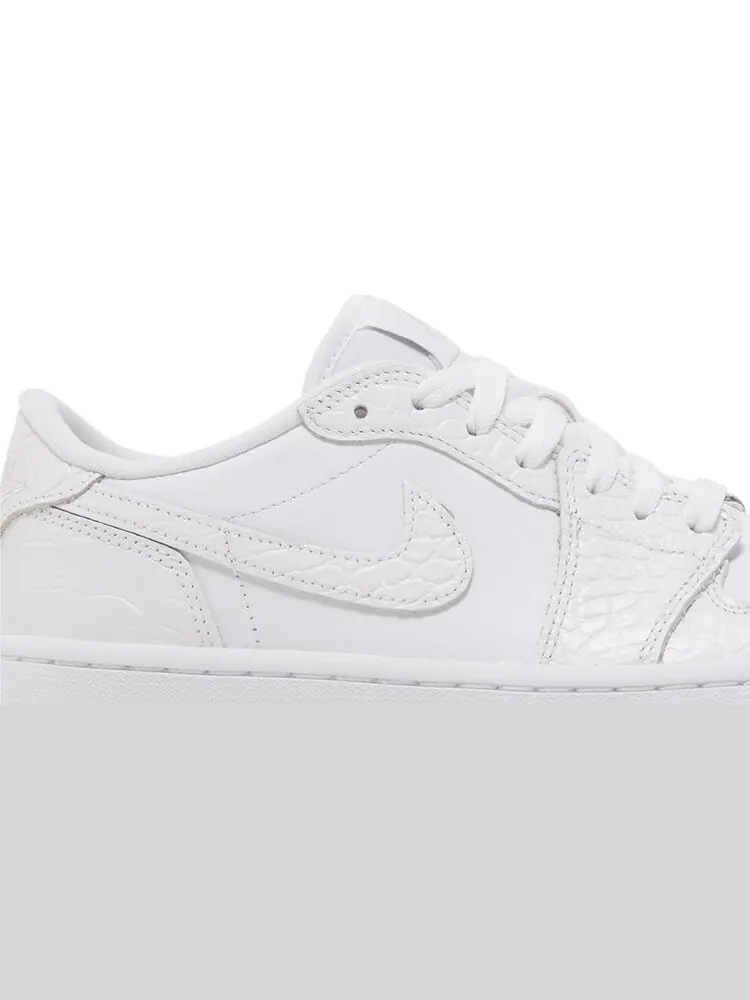 Бутсы Air Jordan 1 Low Golf White Crocodile — изображение 2 из 8, белый