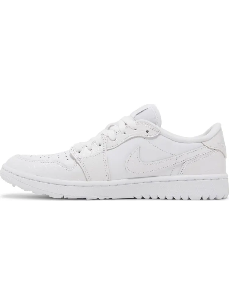 Бутсы Air Jordan 1 Low Golf White Crocodile — изображение 3 из 8, белый