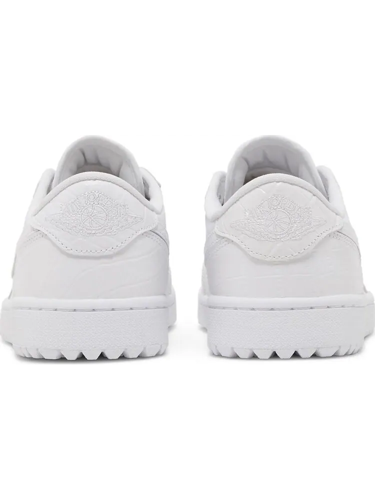 Бутсы Air Jordan 1 Low Golf White Crocodile — изображение 6 из 8, белый
