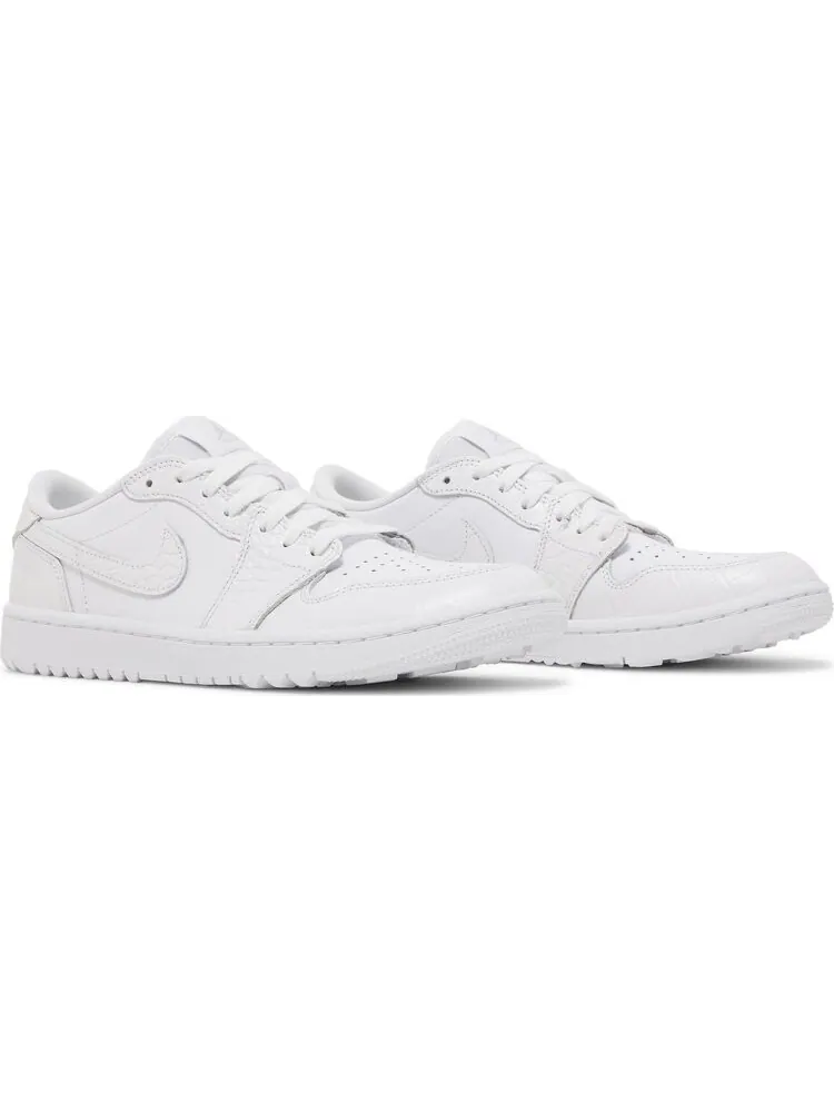Бутсы Air Jordan 1 Low Golf White Crocodile — изображение 8 из 8, белый