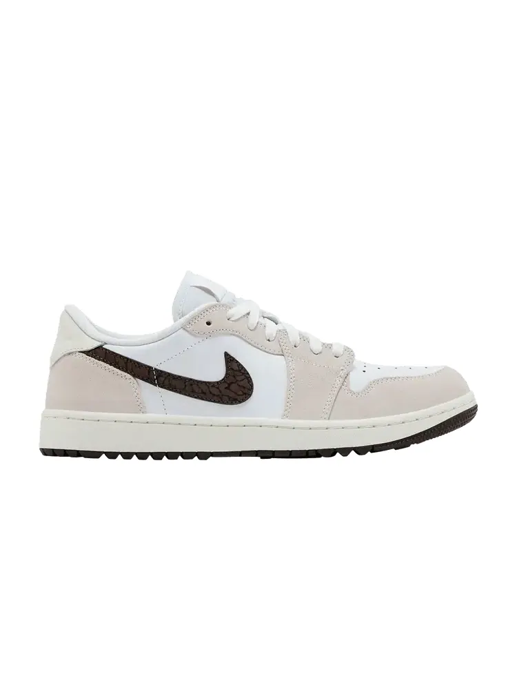 Бутсы Air Jordan Air Jordan 1 Low Golf 'Light Orewood Elephant' — изображение 1 из 9