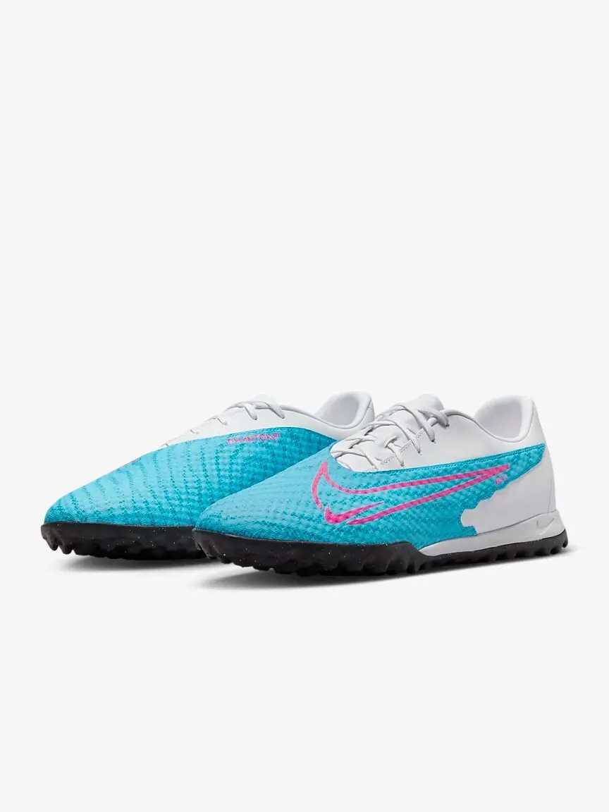 Футбольные кроссовки Nike Phantom GX Academy TF — изображение 2 из 8, белый/голубой