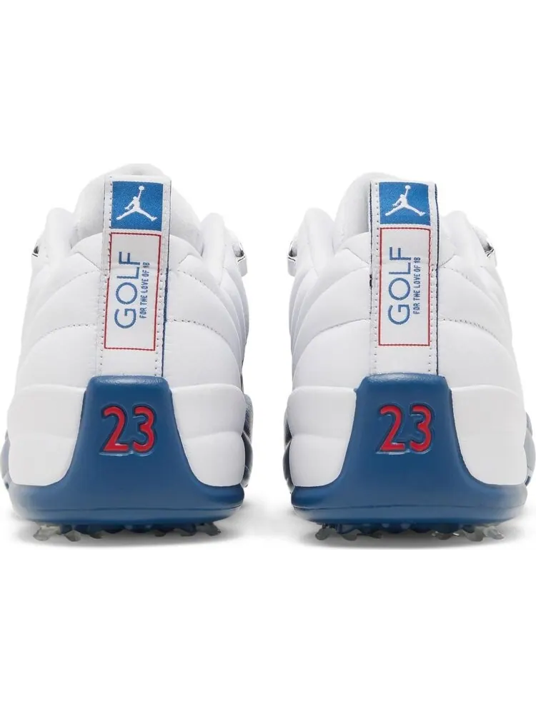 Бутсы Air Jordan 12 Low Golf French Blue — изображение 6 из 8, белый