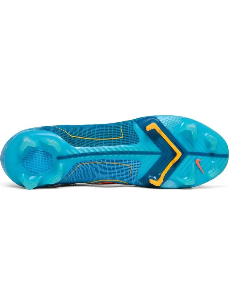 Бутсы Nike Mercurial Vapor 14 Elite FG 'Chlorine Blue Laser Orange' — изображение 4 из 8, синий