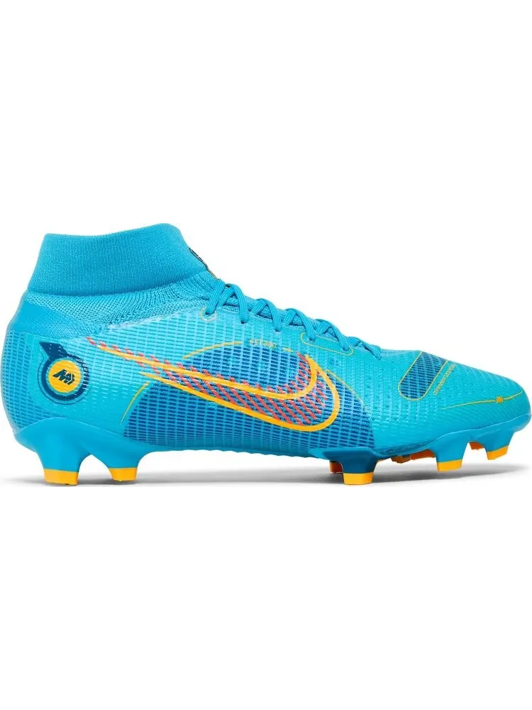 Бутсы Nike Mercurial Superfly 8 Pro FG 'Chlorine Blue Laser Orange' — изображение 1 из 8, синий