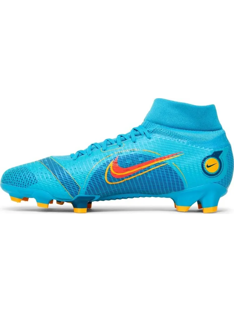 Бутсы Nike Mercurial Superfly 8 Pro FG 'Chlorine Blue Laser Orange' — изображение 3 из 8, синий