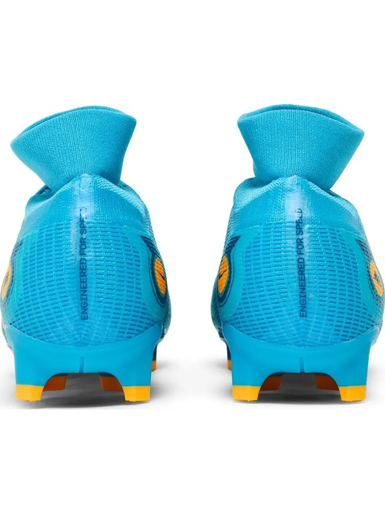 Бутсы Nike Mercurial Superfly 8 Pro FG 'Chlorine Blue Laser Orange' — изображение 6 из 8, синий