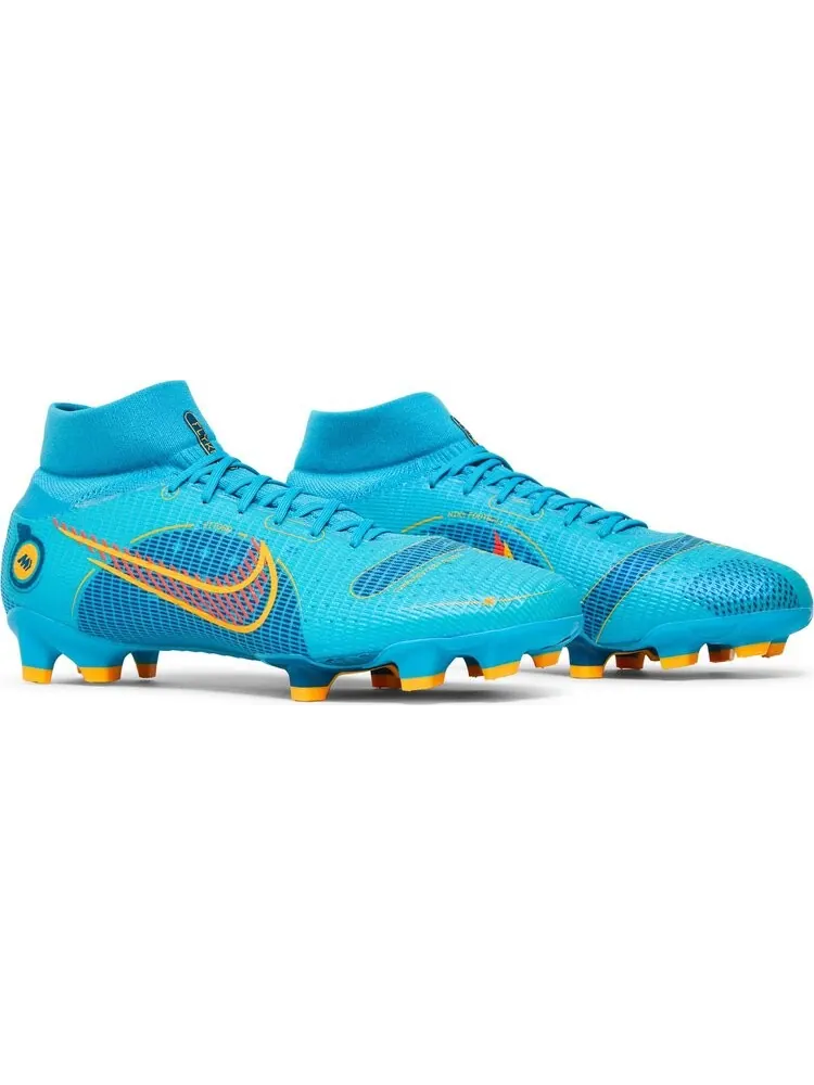 Бутсы Nike Mercurial Superfly 8 Pro FG 'Chlorine Blue Laser Orange' — изображение 8 из 8, синий