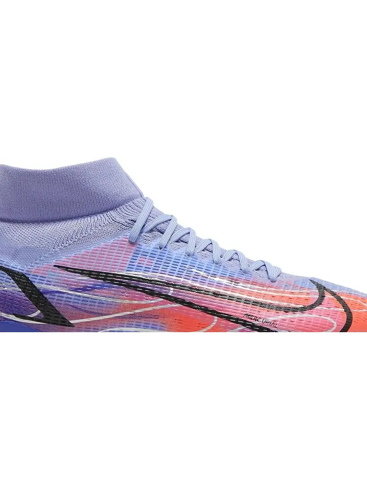 Бутсы Nike Kylian Mbappé x Mercurial Superfly 8 Pro FG 'Flames' — изображение 2 из 8, фиолетовый